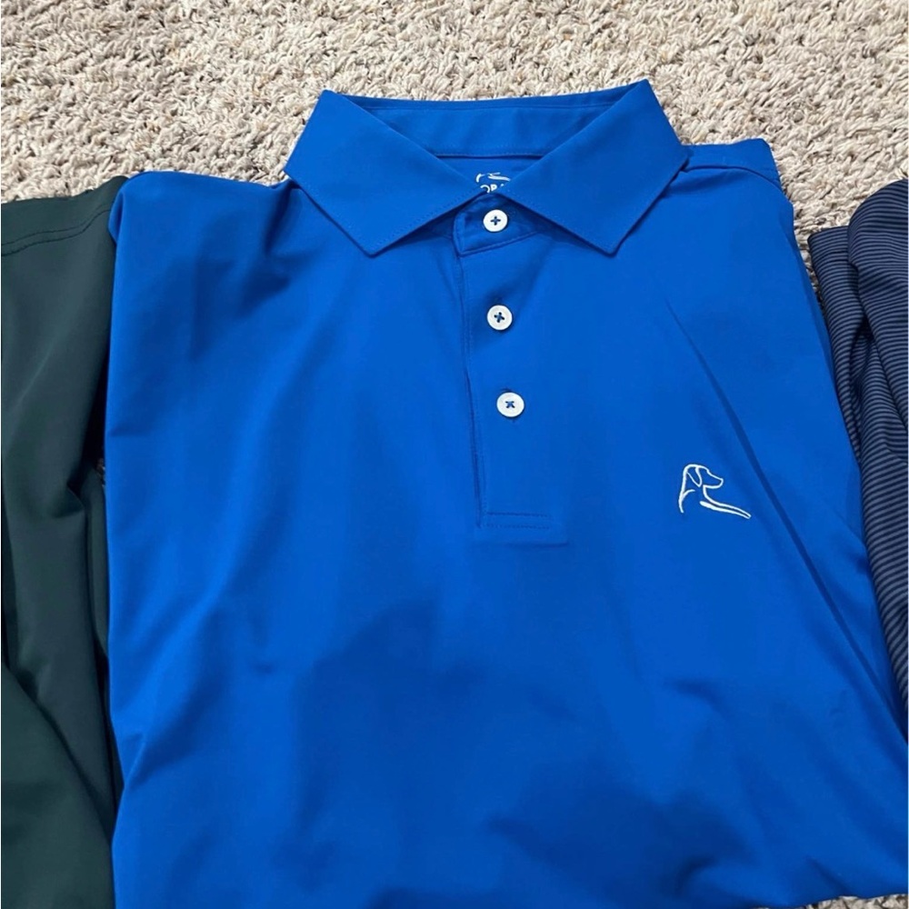 Rhoback Medium Royal Blue Polo Shirt Golf